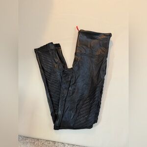 SPANX Black Faux Leather Leggings